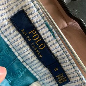 Blue dressy polo pants